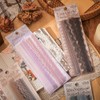Obujopal 40 Pcs Transparent Lace Stickers for Scrapbooking Junk Journal