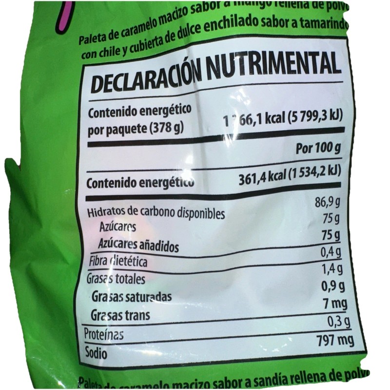 Vero Paletas Pelon Peloneta Tamarindo/ Tamarind Spicy Lollipops 20pzs 420g/14.81oz