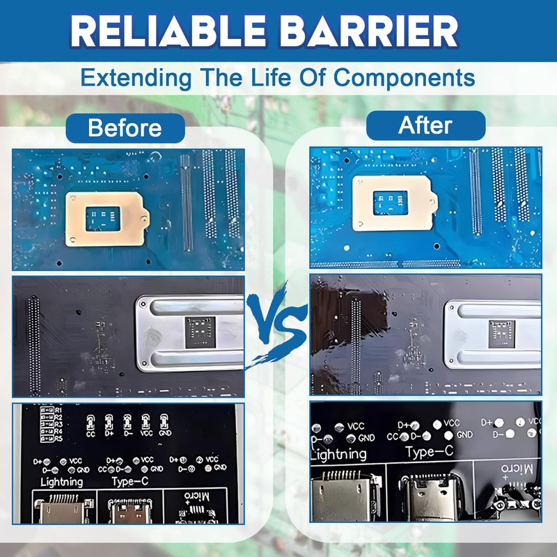 Conformal Coating for Electronics, Clear Insulating Varnish with Brush, Waterproof,