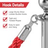 kaiyomi 2 Pack Red Hemp Braided Stanchion Rope, 5 Feet