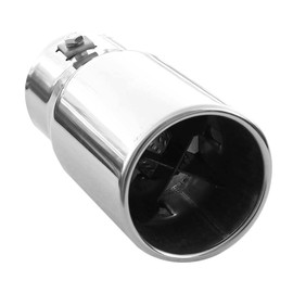 Rumplex Exhaust Trim Round Stainless Steel Sports Exhaust Tailpipe End Pipe Trim Exhaust Tips Tailpipe Trim Silencer Tip Universal Exhaust Pipe Chrome Rustproof