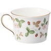 Wedgwood 1053377 Bone China Wild Strawberry Pair Coffee Cup and