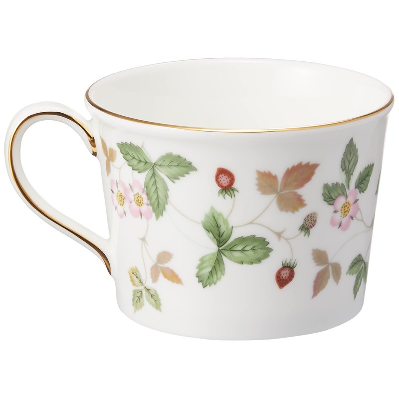Wedgwood 1053377 Bone China Wild Strawberry Pair Coffee Cup and