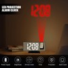 Lichamp Projection Alarm Clocks Bedside,180° Rotatable Projector Mirrorautomatic Brightness,LED Digital