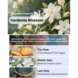 Flirva F26 Plus Car Fragrance Refill, 180ml / 6.08oz(Gardenia Scent) – Long-Lasting Up to 240 Days, Reduces the Hassle of Frequent Replacements, 12 Scents, Premium French Fragrance & Natural Extracts