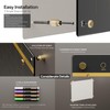 Black Glass Golden Monthly Dry Erase Calendar Whiteboard for Wall,