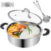Shabu Hot Pot Stainless Steel,Chinese Induction Shabu Pot with Divider