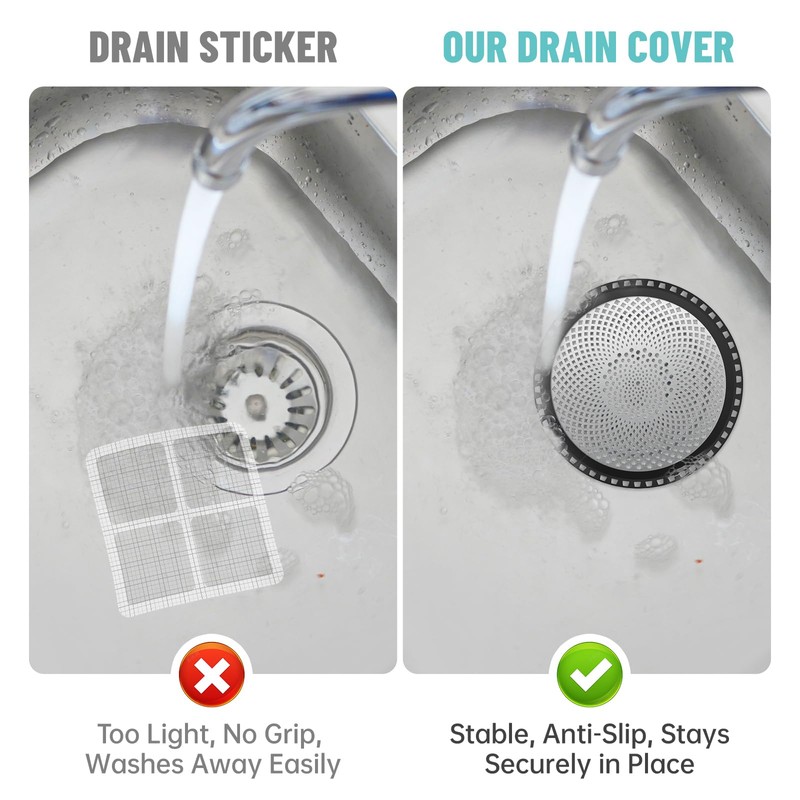 NiHome Oversized Drain Strainer for Bathtub, Shower, Sink, Kitchen, Washbasin,