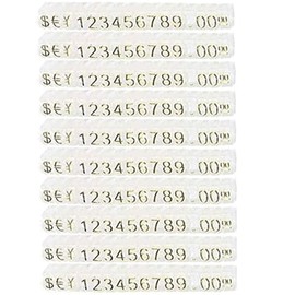 KINOKINO Price Cube Small 30 Pcs Set Price Price Display (Clear Base Gold Letter)