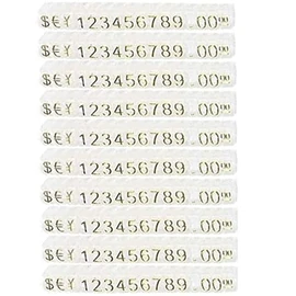 KINOKINO Price Cube Small 30 Pcs Set Price Price Display (Clear Base Gold Letter)