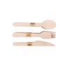 Disposable Wooden Cutlery 200pcs Set by Gmark - Biodegradable Utensils