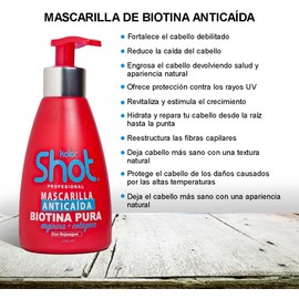 Mascarilla Anticaída Biotina Pura con Enjuague Kolor Shot Tratamiento para Cabello Maltratado con Colágeno Restaura e Hidrata desde la Raíz hasta las Puntas 250ml.