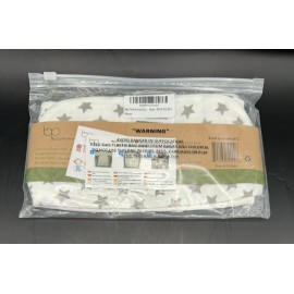 BP-Baby Preferred Drool Pads & Sun Shade White Star Print For Baby Carrier *NIP*
