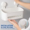 SWAMTIK Shower Caddy Suction Cup Sets, Shower Shelf No Drilling