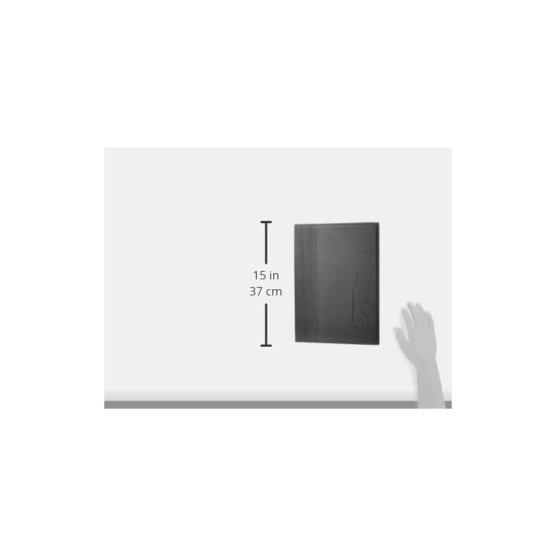 Securit Trendy Faux Leather A4 Beverage Menu Holder with 2