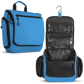 VENTURE 4TH Premium Hanging Travel Toiletry Bag for Women and Men - Mens Travel Bag Toiletry with Expandable Compartments and Detachable TSA Friendly Clear Pouch (Light Blue)