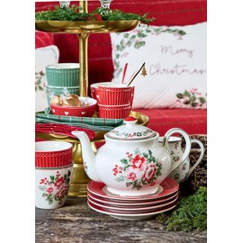 GreenGate STWSUGCHN0104 Charline Sugar Bowl White 0.35 L (Pack of 1)