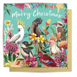 La La Land Greeting Card Floral Paradiso Merry Christmas