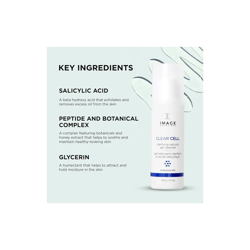 Image Skincare, Clear Cell Limpiador De Gel Salicílico, Lava