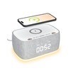 EZVALO Alarm Clock with Wireless Charger,Multifunctional Digital Clock Radio with