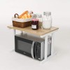 Farios Wooden Microwave Oven Rack, 2-Tier Kitchen Counter Shelf, Kitchen