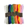 Embroidery Floss 12 Rainbow Color Skeins, Friendship Bracelet String Cross