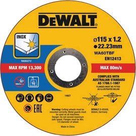 DeWalt Thin Stainless Steel Cutting Disc 115mm Pack of 10