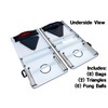 2-in-1 Cornhole Boards & Beer Pong Tailgate Table w/Multi-Color LED