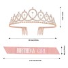 Corona Y Faja De Cumpleaños Para Mujeres Niña Decoraciones