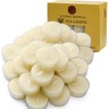TELOSMA 36 Count Pure Beeswax tealight Candles Bulk - Natural