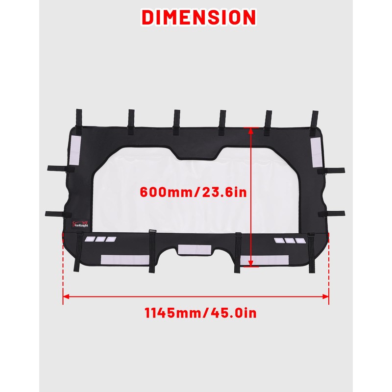 StarknightMT ZForce Soft Rear Window Compatible with CFMOTO ZForce 950