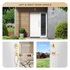 Leydebong Gold Front Door Handle and Deadbolt Set, Classic Front