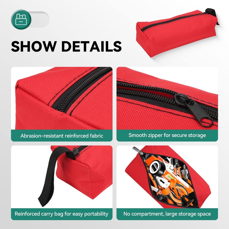 Pack of 2 Small Portable Tool Bag 600D Polyester 25