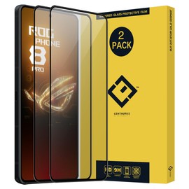 DUNSIHUI 2Pcs For Rog Phone 8/8 PRO 6.78" Screen Protector,Full Coverage Silk Anti-Scratch Tempered Glass Screen Protector Protective Film For A sus Rog Phone 8/8 PRO 6.78 Inch Black