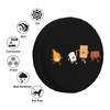 Spare Tire Cover with Marshmallow Campfire Pattern Wheel Protectors Weatherproof