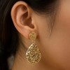 ZENCHEER Teardrop Clip On Earrings for Women, Chunky Statement Geometric