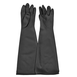 Bjworeye Blast Rubber Gloves for Sandblasting Sandblaster Sand Blast Cabinet Sandblasting Gloves SandBlaster Parts 60cm Black