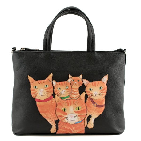 Mala Leather Kitty Crew Ginger Cat Multiway Grab Bag -