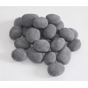 HMB 24 Pcs Grey Stone-Like Ceramic Pebble for Gas Fireplace