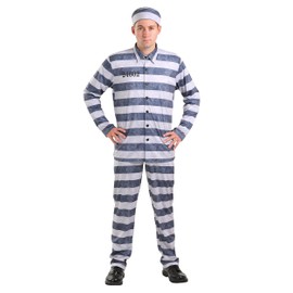 Vintage Prisoner Fancy Dress Costume for Men X-Large