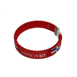 Country flag Bangle Bracelet (Dominican Repub (red))