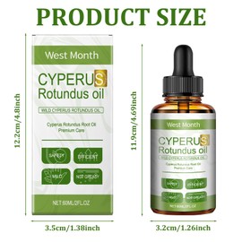 Pack of 2 Cyperus Rotundus Oil, Cyperus Oil, Natural Cyperus Oil for Hair Removal, Organic Natural Nut Grass Oil, Gently and Effectively Inhibits Hair Growth, 60 ml