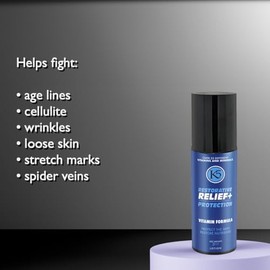 K5 Restorative Relief+ Protection – Crema hidratante que desafía la edad – Fabricado en Estados Unidos – Vitaminas, colágeno y niacinamida, 3 onzas