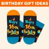 HAPPYPOP 16 Year Old Gifts - Black 16th Birthday Socks