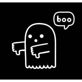 MAKTEM Funny Anime Ghost Car Sticker Boo Vinyl Window stickers, Cute Joke Car decals for Kids, Boo sticker