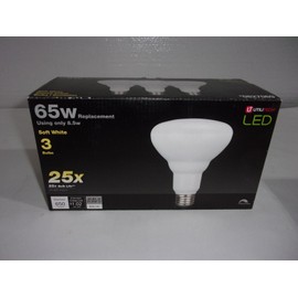 UTILITECH  3-Pack 65W Equivalt Dimmable Soft White BR30 LED Flood Light Bulbs