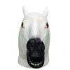Zdovlzzpon Elegant White Horse Latex Head Mask