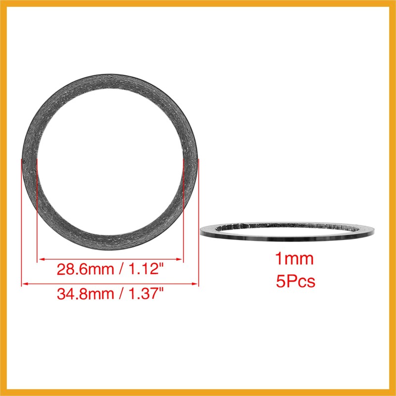 Partuto 5pcs Headset Spacer BFit 1 1/8 Inch Stem for