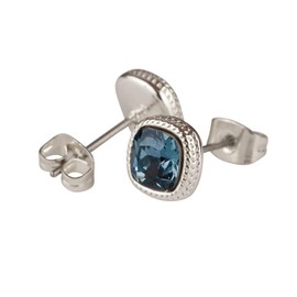 LuckyLy Aretes Mujer Plata con Zirconia Cúbica – Joyería y Accesorios Ideales como Regalos para Mujer Navidad y Regalos para Mamá Cumpleaños, Modelo Cleo Plata y Zafiro