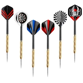 Accmor Metal Tip Darts, Steel Tip Darts, Professional Metal Darts, Darts Metal Tip Set, Metal Darts for Dartboard,18 pcs ﻿